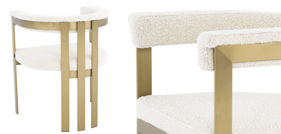 Стул Eichholtz Dining Chair Clubhouse boucle cream Стул Eichholtz Dining Chair Clubhouse boucle cream - Loft-Concept в Рязани