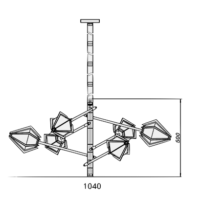 Люстра HARLOW Spoke Chandelier Gabriel Scott Люстра HARLOW Spoke Chandelier Gabriel Scott в Рязани
