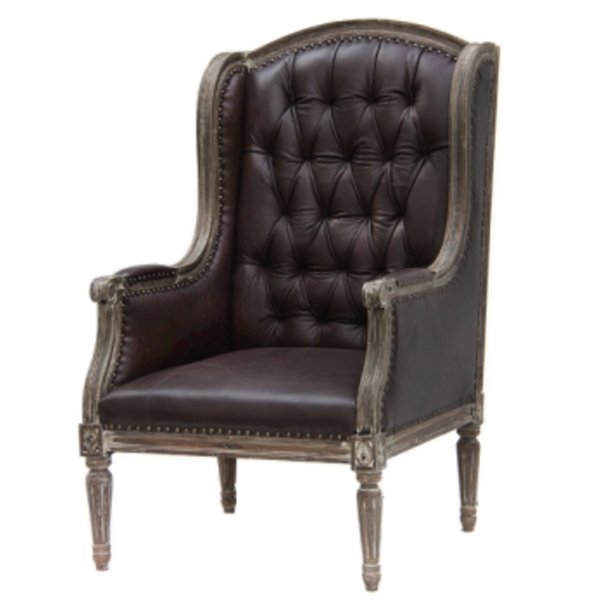 Кожаное кресло English Wingback chair  в Рязани | Loft Concept 