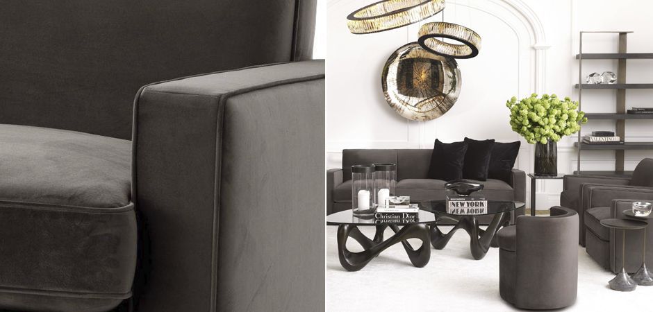 Диван Eichholtz Sofa Edmond grey Диван Eichholtz Sofa Edmond grey - Loft-Concept в Рязани