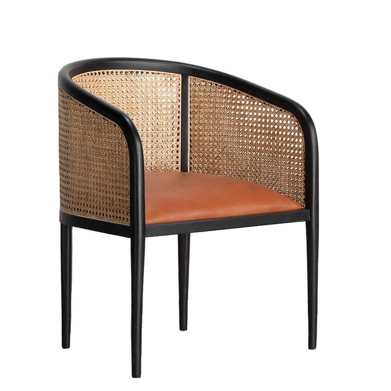 Кресло Rattan Decor Chair Terracotta Черный Терракотовый Бежевый Кресло Rattan Decor Chair Terracotta Черный Терракотовый Бежевый в Рязани | Loft Concept