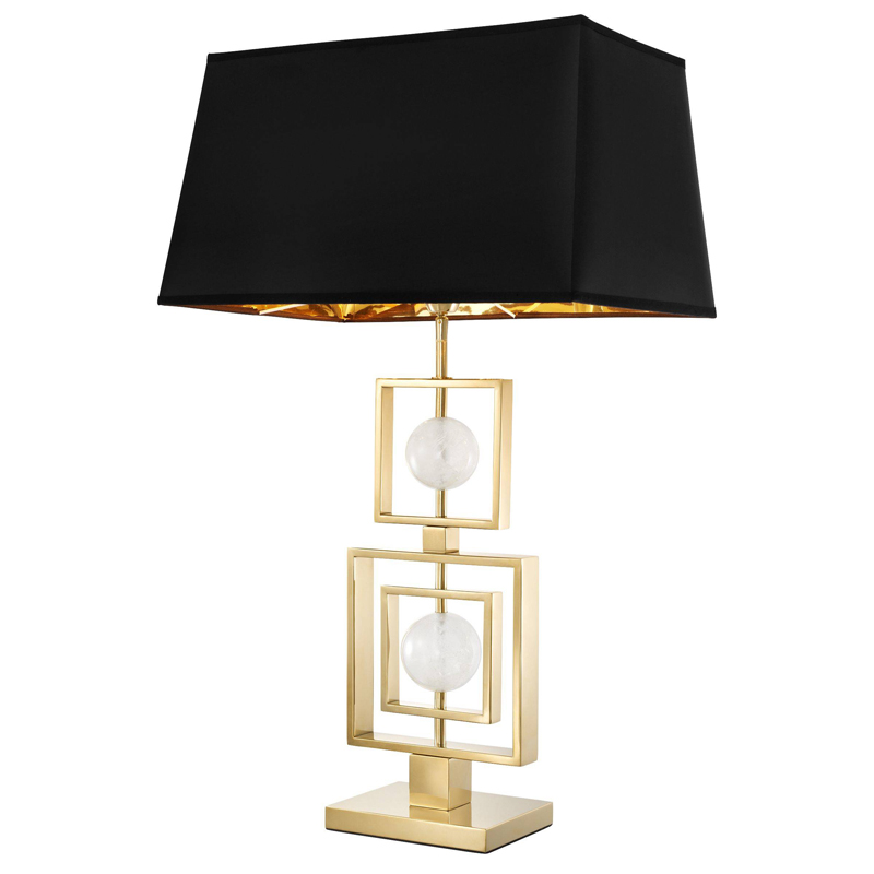 Настольная лампа Eichholtz Table Lamp Avola Золотой Черный Прозрачный белый Настольная лампа Eichholtz Table Lamp Avola Золотой Черный Прозрачный белый в Рязани | Loft Concept