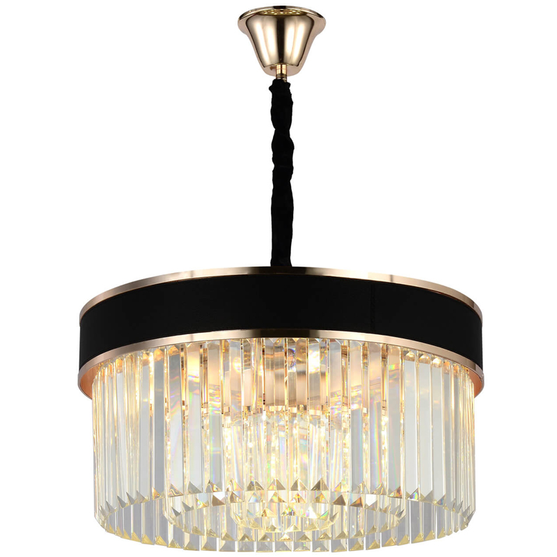 Люстра Holi Elegant With Golden Line light D 50 Черный Прозрачное Стекло Люстра Holi Elegant With Golden Line light D 50 Черный Прозрачное Стекло в Рязани | Loft Concept