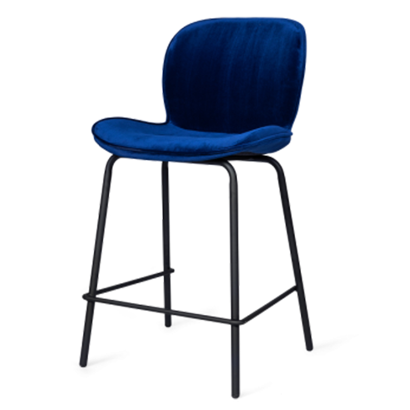 Полубарный стул Ardit Chair Черный Синий Полубарный стул Ardit Chair Черный Синий в Рязани | Loft Concept