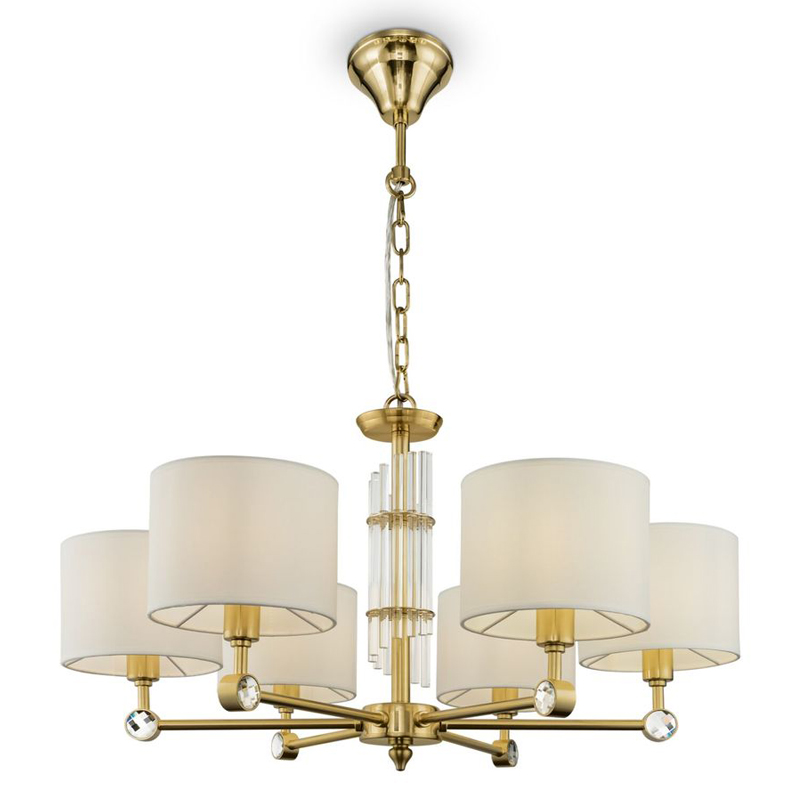 Люстра Aldrich light Chandelier Латунь Белый Люстра Aldrich light Chandelier Латунь Белый в Рязани | Loft Concept
