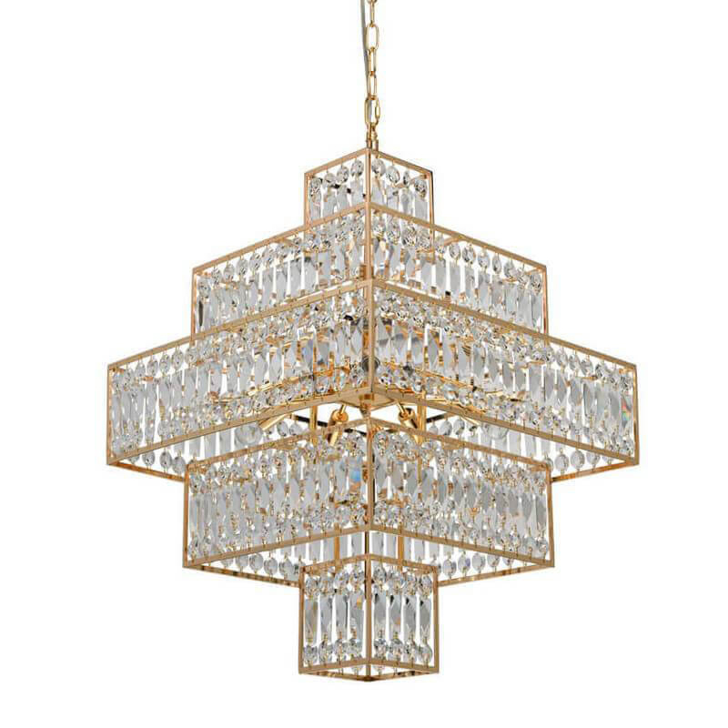 Люстра Crystal Inserts Lamp 16 Прозрачное Стекло Золотой Люстра Crystal Inserts Lamp 16 Прозрачное Стекло Золотой в Рязани | Loft Concept