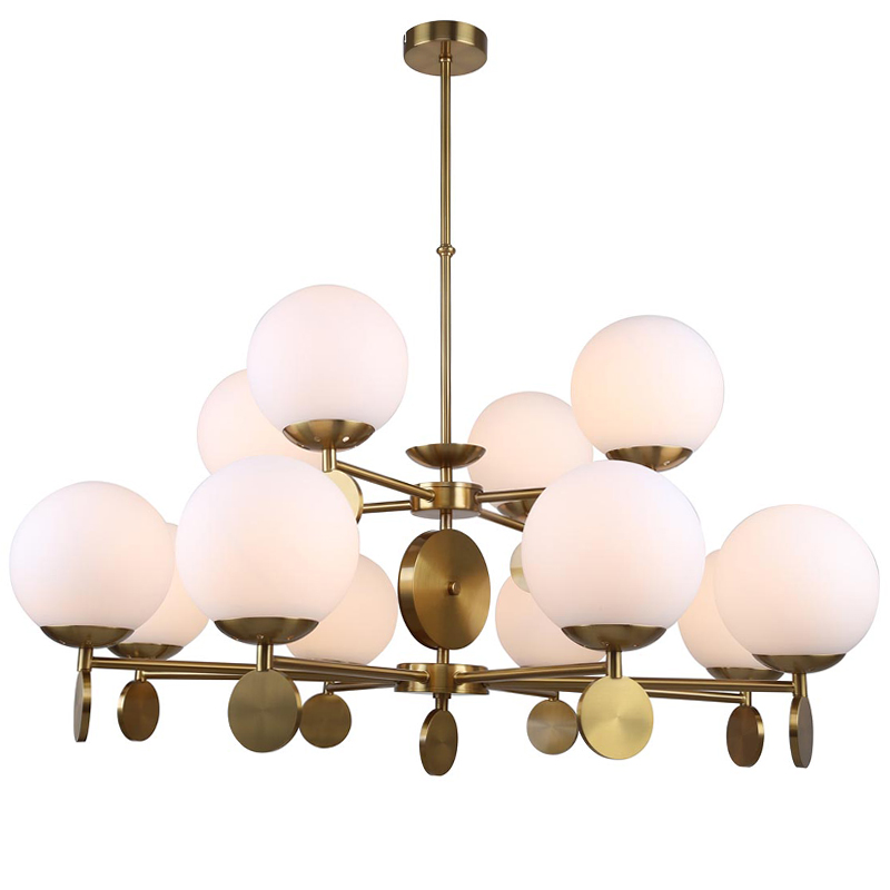 Люстра Kyran Chandelier Bronze 12 Бронза Белый в Рязани | Loft Concept 