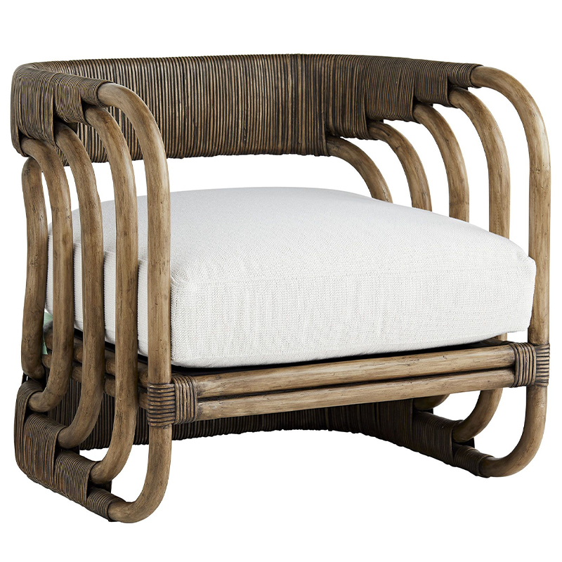 Кресло HAMZA CHAIR Коричневый Молочный Кресло HAMZA CHAIR Коричневый Молочный в Рязани | Loft Concept