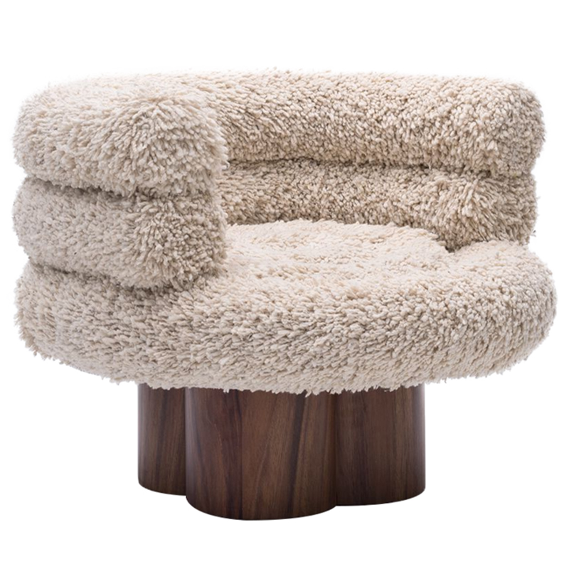 Дизайнерское кресло Cosy Amchair Бежевый Коричневый Дизайнерское кресло Cosy Amchair Бежевый Коричневый в Рязани | Loft Concept