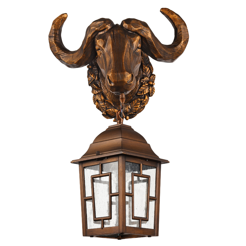 Уличный светильник Bull Lantern Коричневый винтаж Прозрачное Стекло Уличный светильник Bull Lantern Коричневый винтаж Прозрачное Стекло в Рязани | Loft Concept