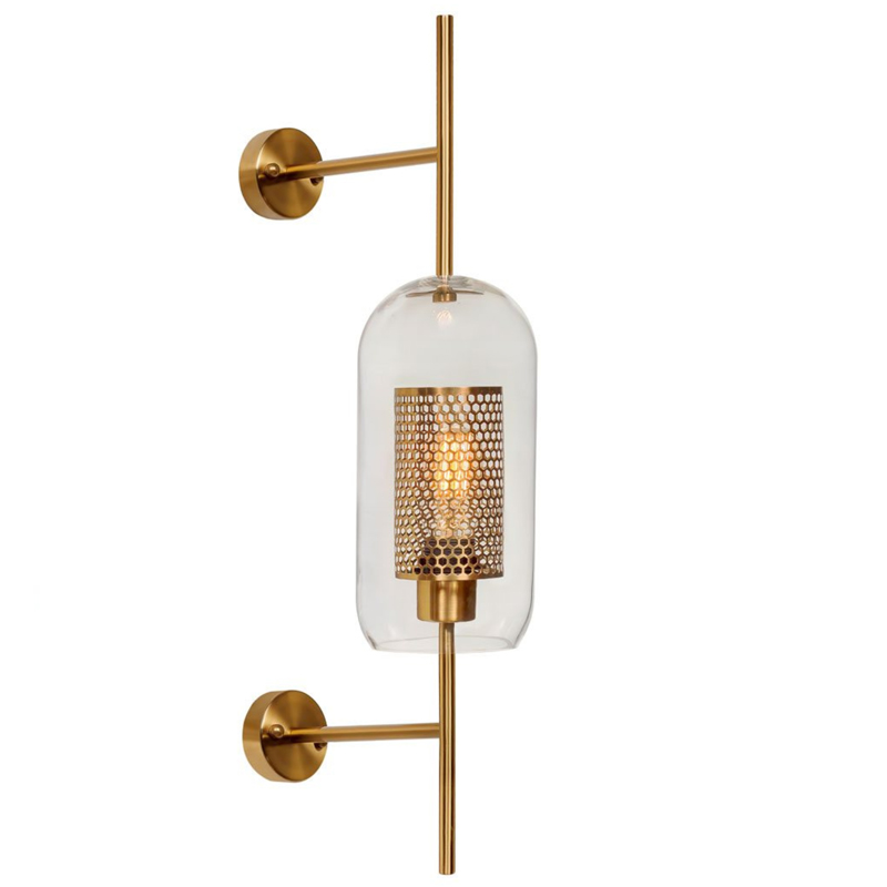 Бра Perforation Wall Lamp Gold 67 Золотой Прозрачное Стекло Бра Perforation Wall Lamp Gold 67 Золотой Прозрачное Стекло в Рязани | Loft Concept