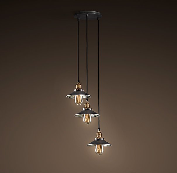 Люстра Loft Cone Pendant Reflector 3 Черный Люстра Loft Cone Pendant Reflector 3 Черный в Рязани | Loft Concept