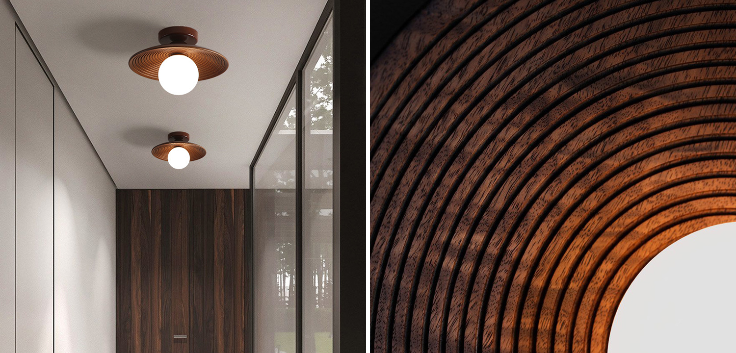 Потолочный светильник Ogata Wooden Light - фото