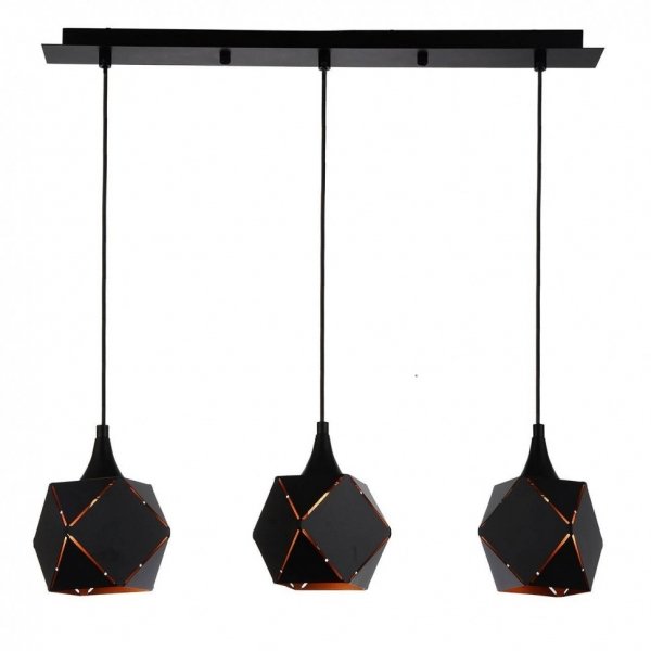 Подвесной светильник Volume Square Pendant 3 Черный Подвесной светильник Volume Square Pendant 3 Черный в Рязани | Loft Concept