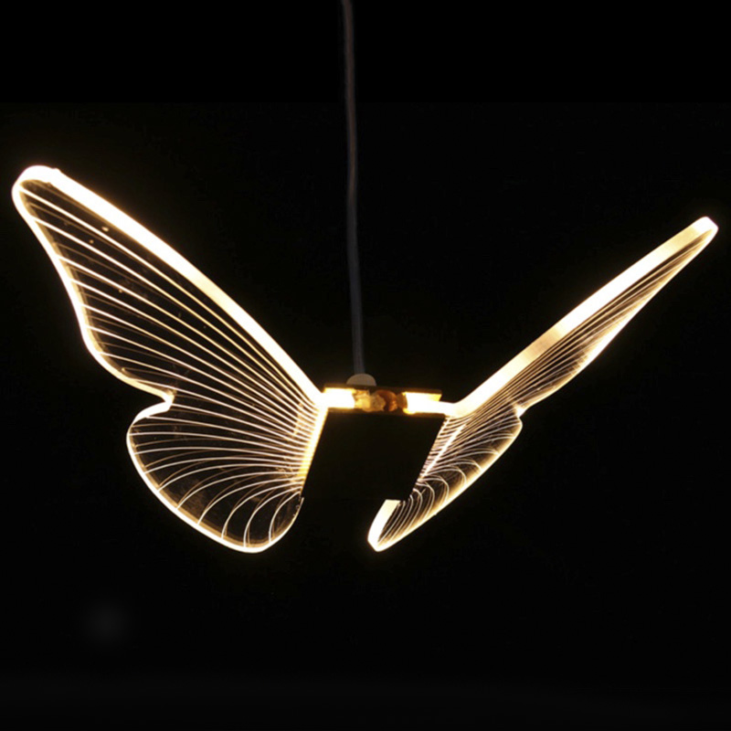 Butterfly Pendant Lamp D Глянцевое золото Прозрачный Butterfly Pendant Lamp D Глянцевое золото Прозрачный в Рязани | Loft Concept