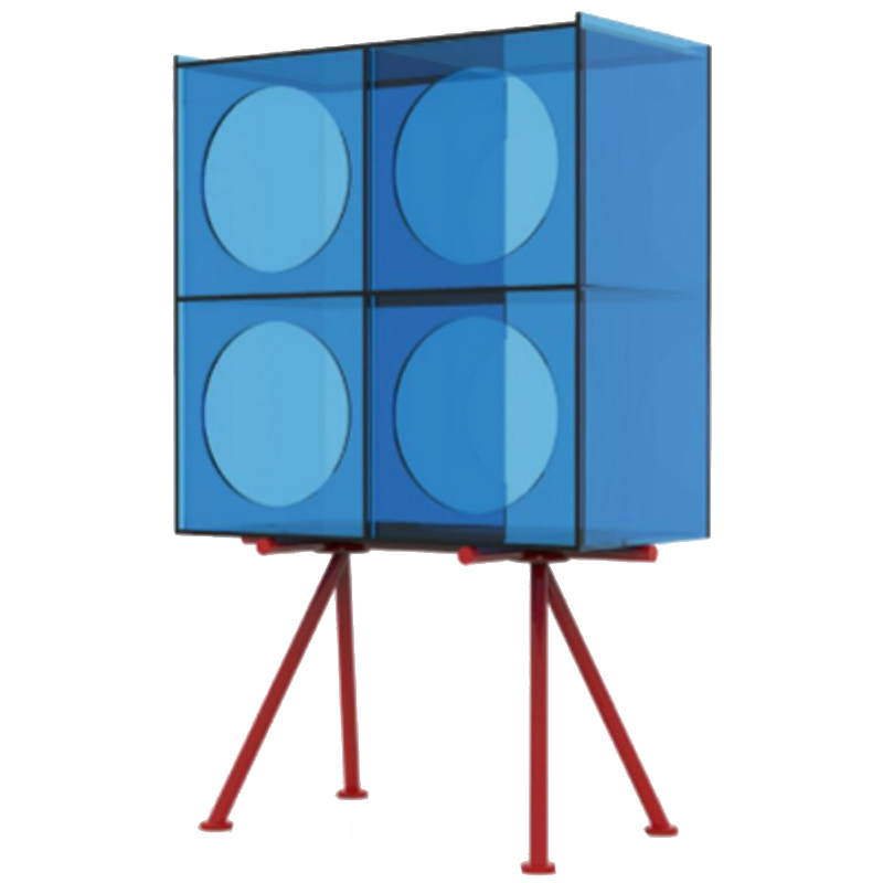Синий буфет из акрила Blue Acrylic Cupboard Синий Синий буфет из акрила Blue Acrylic Cupboard Синий в Рязани | Loft Concept