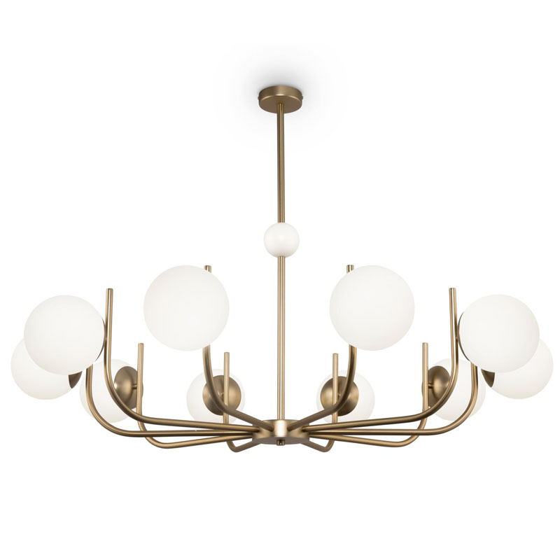 Люстра Felicitat Chandelier 116 Латунь Белый Люстра Felicitat Chandelier 116 Латунь Белый в Рязани | Loft Concept
