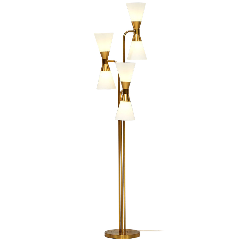 Торшер Fionn Floor lamp Белый Золотой Торшер Fionn Floor lamp Белый Золотой в Рязани | Loft Concept
