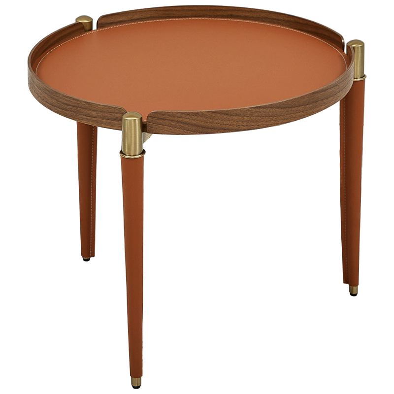 Кофейный стол Ferrey Round Table Side Оранжевый Золотой Кофейный стол Ferrey Round Table Side Оранжевый Золотой в Рязани | Loft Concept