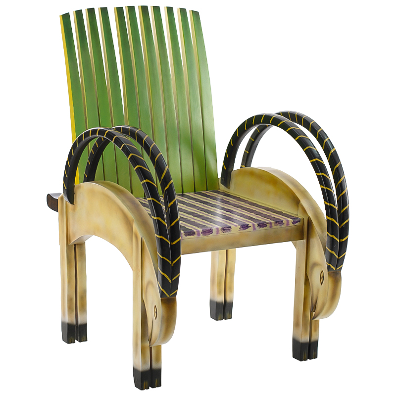 Кресло Oryx Armchair Зеленый Желтый Черный Мульти Кресло Oryx Armchair Зеленый Желтый Черный Мульти в Рязани | Loft Concept