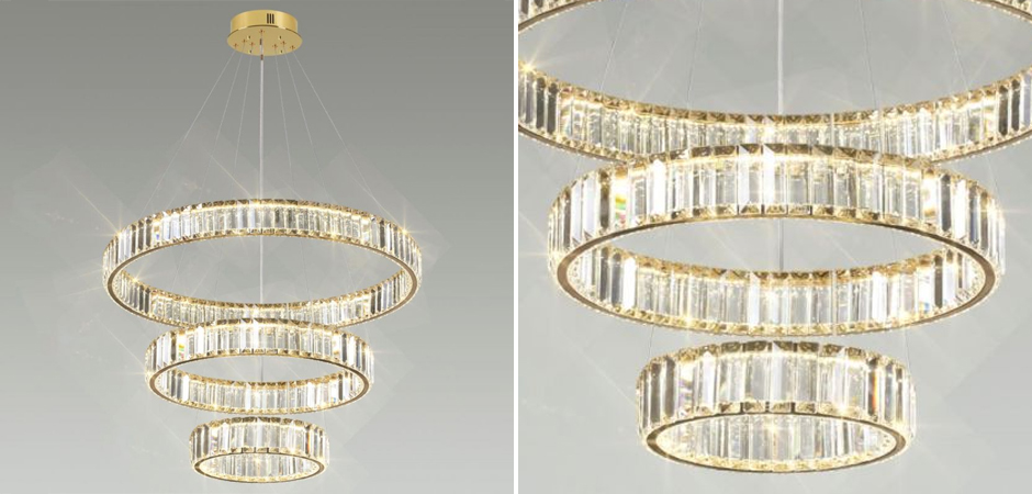 Люстра Хрустальная Ring Horizontal 3 кольца Люстра Хрустальная Ring Horizontal 3 кольца - Loft-Concept в Рязани