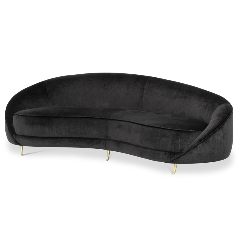 Диван Eichholtz Sofa Esmeralda Черный Латунь Диван Eichholtz Sofa Esmeralda Черный Латунь в Рязани | Loft Concept