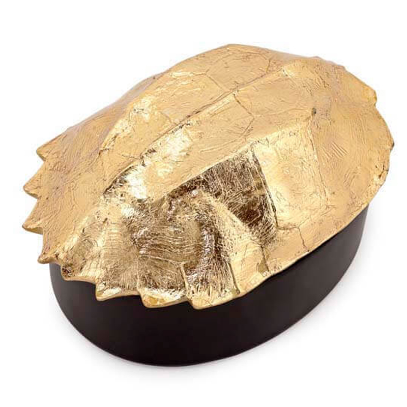 Шкатулка BOX TURTLE Черный Глянцевое золото Шкатулка BOX TURTLE Черный Глянцевое золото в Рязани | Loft Concept