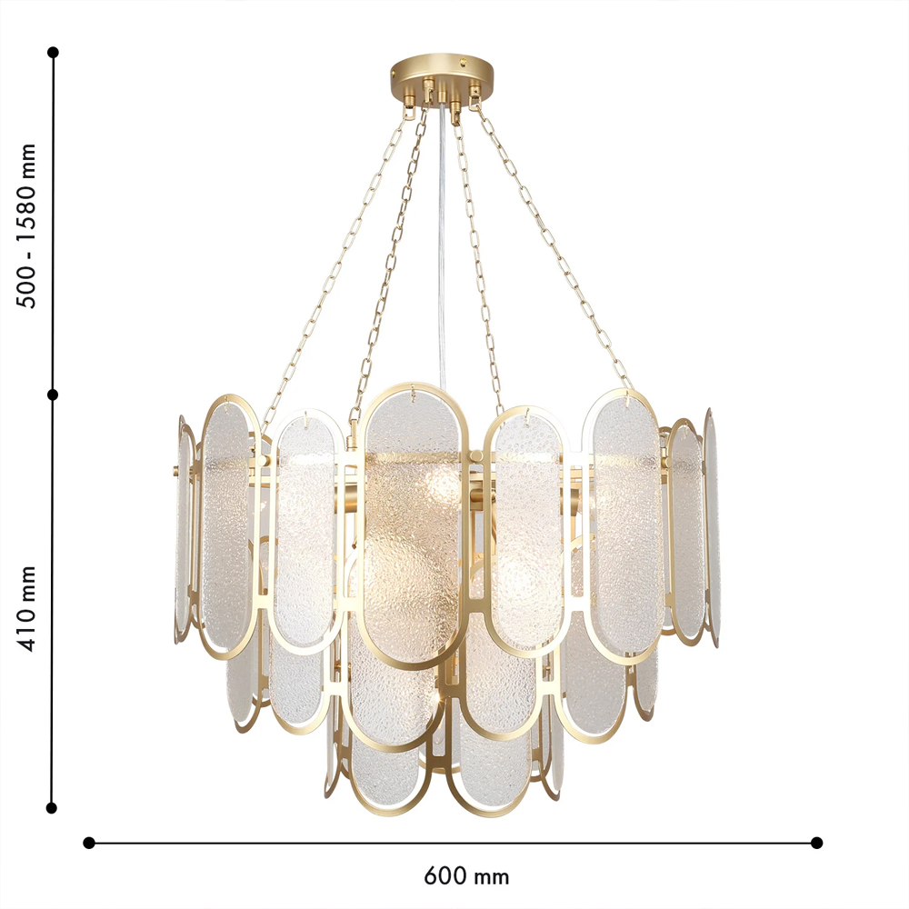 Люстра с многослойным эффектом из овальных элементов из непрозрачного стекла Conformation в Рязани