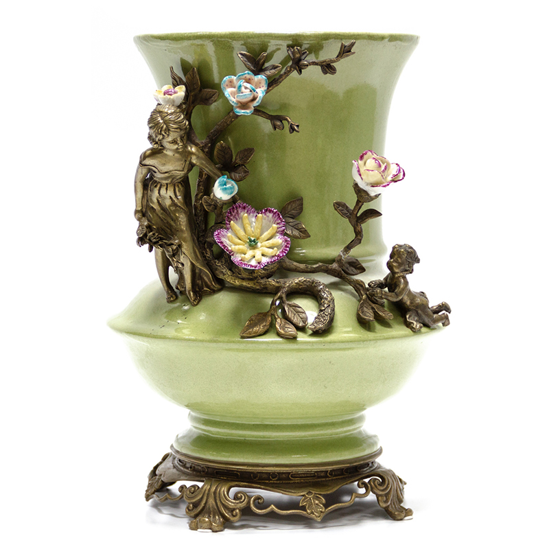 Ваза Bronze Mother Child Vase Бронза Зеленый смок Мульти в Рязани | Loft Concept 