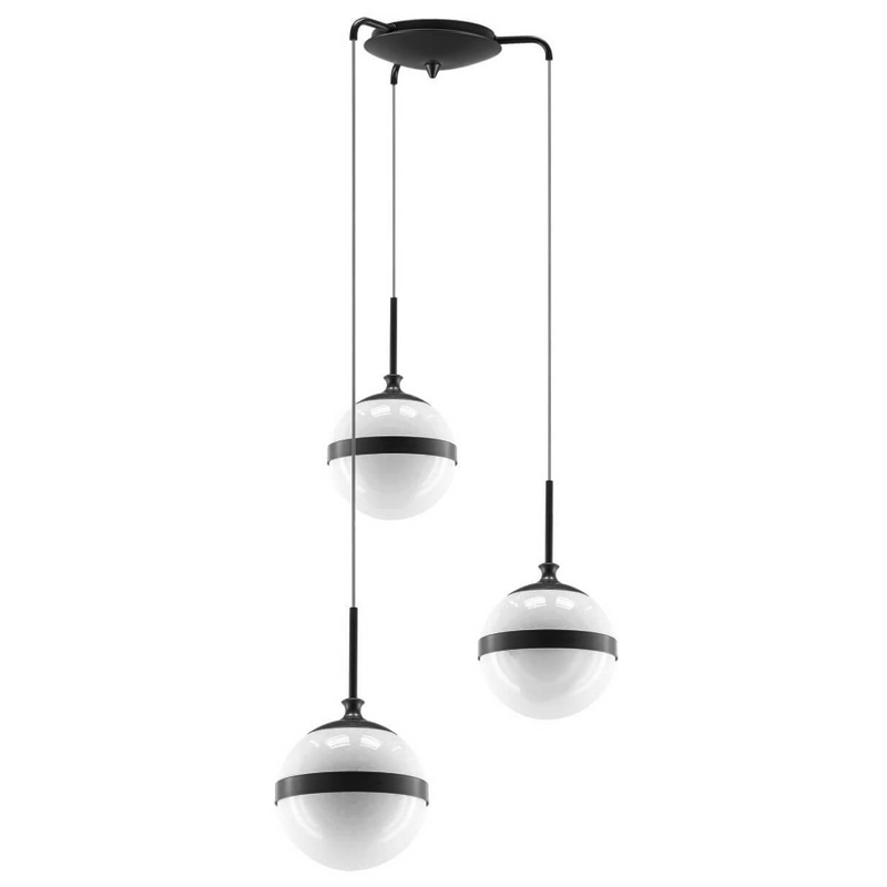 Подвесной светильник Peggy Single Pendant Light Темный хром Белый Подвесной светильник Peggy Single Pendant Light Темный хром Белый в Рязани | Loft Concept