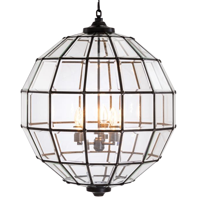 Люстра Lantern Luna Bronze L Темная бронза Прозрачный (Transparent) Люстра Lantern Luna Bronze L Темная бронза Прозрачный (Transparent) в Рязани | Loft Concept
