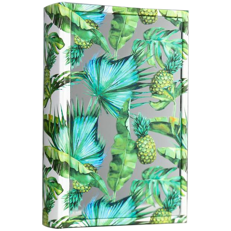Шкатулка-книга Pineapples and Leaves Mirror Book Box Зеленый Белый Зеркало Шкатулка-книга Pineapples and Leaves Mirror Book Box Зеленый Белый Зеркало в Рязани | Loft Concept