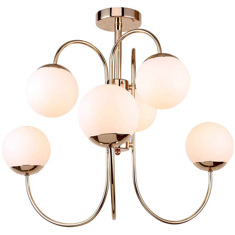 Люстра Amalthea Chandelier 6 Золотой Белый Люстра Amalthea Chandelier 6 Золотой Белый в Рязани | Loft Concept