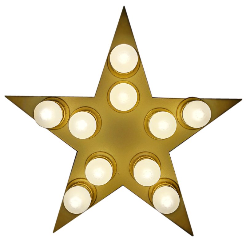 Настенный светильник Star золотая звезда матовое золото Настенный светильник Star золотая звезда матовое золото в Рязани | Loft Concept