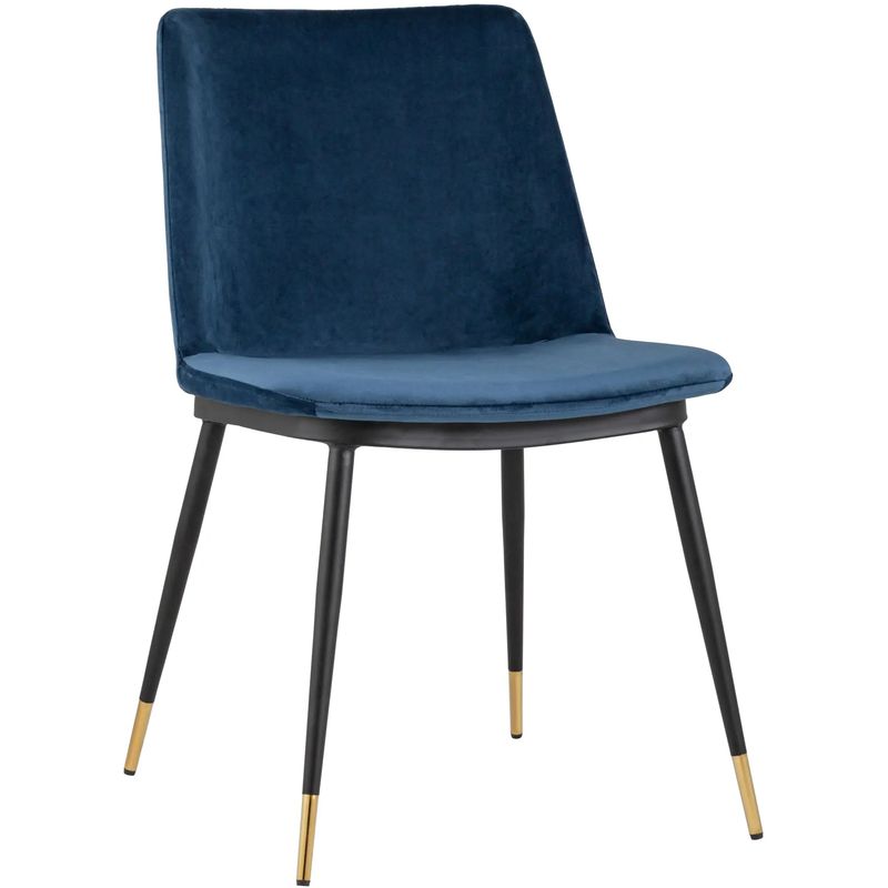 Стул Melissa Chair Синий Велюр Синий Черный Стул Melissa Chair Синий Велюр Синий Черный в Рязани | Loft Concept