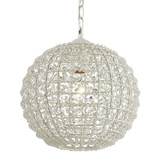 Люстра Casbah Crystal Pendant Globe Прозрачный Белый Люстра Casbah Crystal Pendant Globe Прозрачный Белый в Рязани | Loft Concept