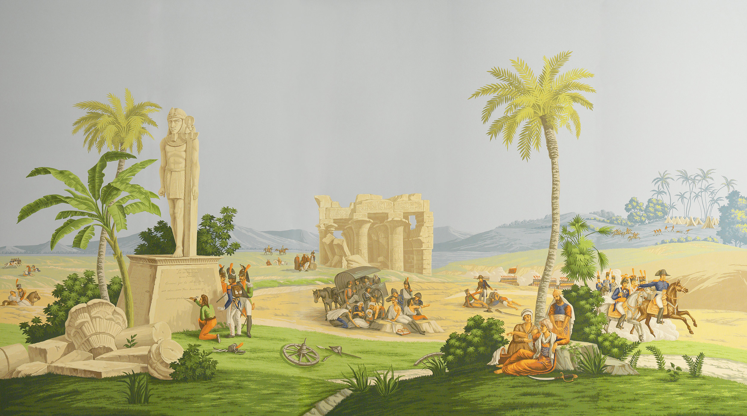 Обои ручная роспись Napoleon's Campaign in Egypt Velay on scenic paper Обои ручная роспись Napoleon's Campaign in Egypt Velay on scenic paper - постер Loft-Concept в Рязани