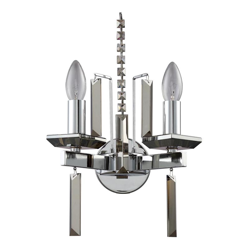 Бра Vivien Crystal Chrome Wall Lamp Хром Серый Бра Vivien Crystal Chrome Wall Lamp Хром Серый в Рязани | Loft Concept