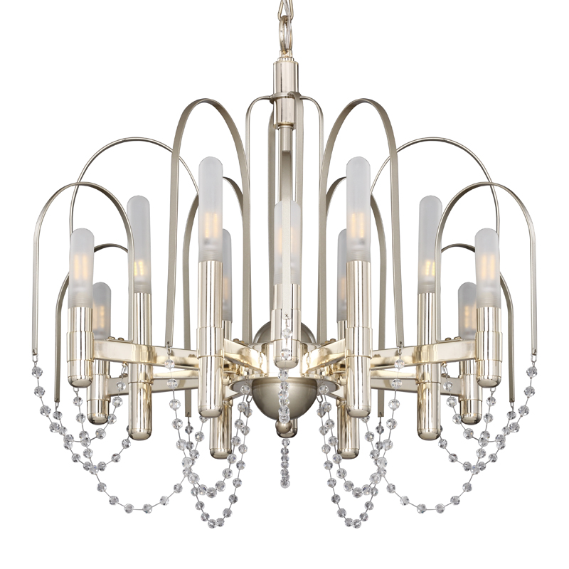Люстра Perrine Chandelier 61 Золотой Шампань Прозрачный Белый Люстра Perrine Chandelier 61 Золотой Шампань Прозрачный Белый в Рязани | Loft Concept
