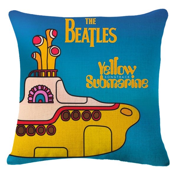 Декоративная подушка Yellow Submarine Желтый Бирюзовый Декоративная подушка Yellow Submarine Желтый Бирюзовый в Рязани | Loft Concept