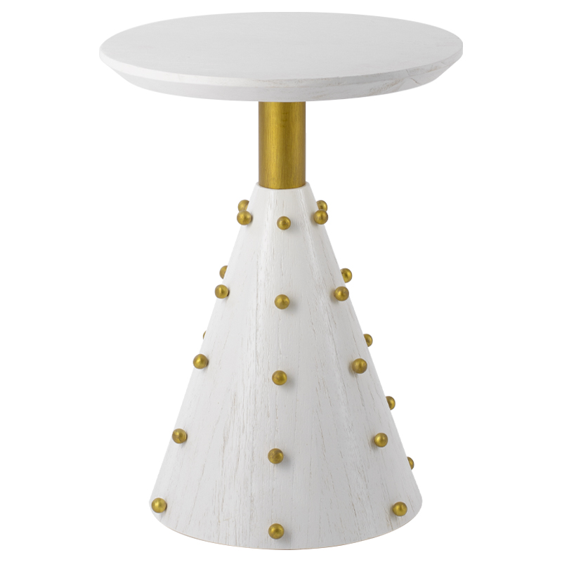 Las Vegas Side Table White Burl ivory ( слоновая кость ) Золотой Las Vegas Side Table White Burl ivory ( слоновая кость ) Золотой в Рязани | Loft Concept