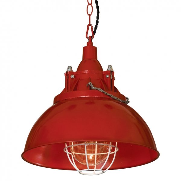 Подвесной светильник Firefighter Helmet Pendant Red Красный Подвесной светильник Firefighter Helmet Pendant Red Красный в Рязани | Loft Concept
