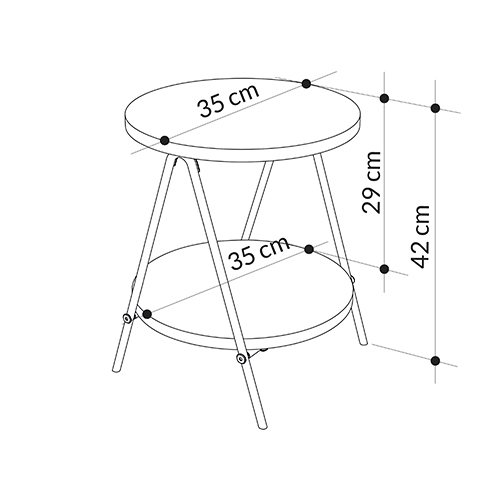 Стол приставной с 2-мя круглыми белыми столешницами ESSEL SIDE TABLE WHITE Стол приставной с 2-мя круглыми белыми столешницами ESSEL SIDE TABLE WHITE в Рязани