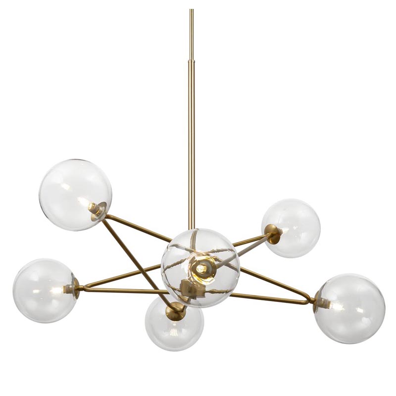 Люстра Chandelier Constellation Orbs Transparent Латунь Прозрачное Стекло Люстра Chandelier Constellation Orbs Transparent Латунь Прозрачное Стекло в Рязани | Loft Concept