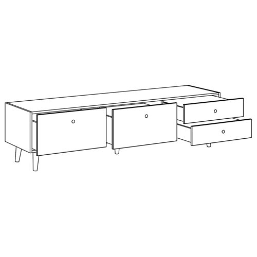 Длинная ТВ-тумба с принтом на ящиках Elise TV Stand Длинная ТВ-тумба с принтом на ящиках Elise TV Stand в Рязани