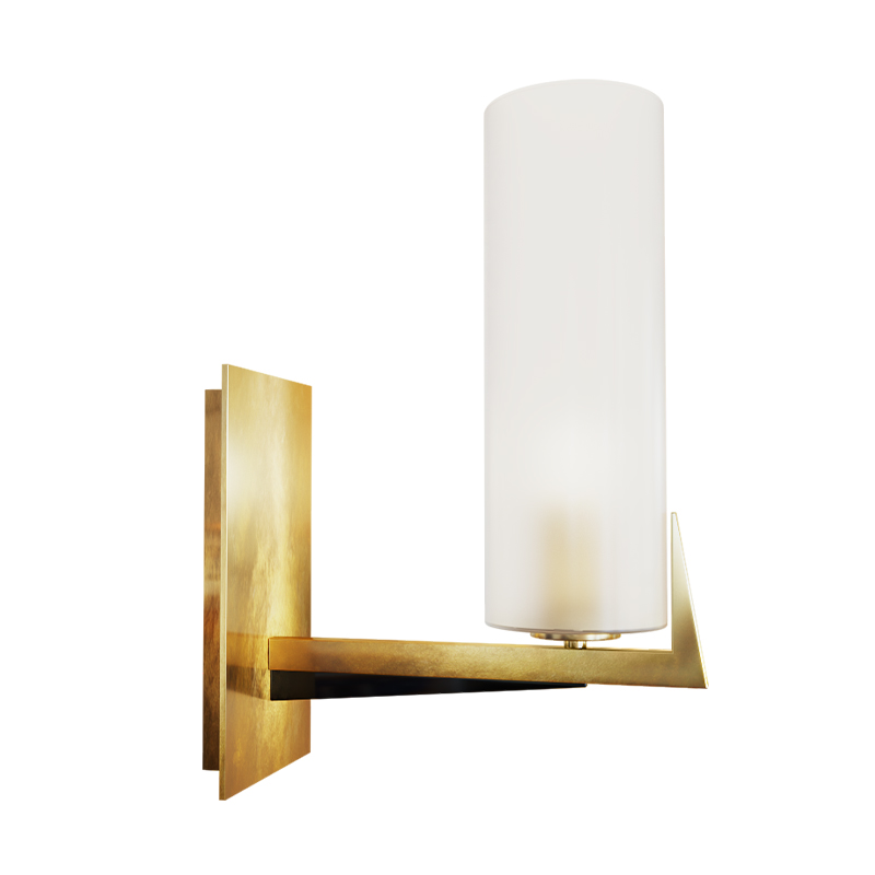 Дизайнерское бра Brass Candle Латунь Латунь Белый Дизайнерское бра Brass Candle Латунь Латунь Белый в Рязани | Loft Concept
