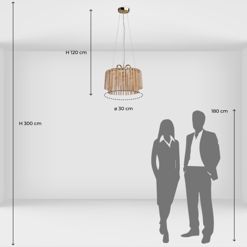 Люстра с подвесными рифлеными стеклянными трубками Nembus в Рязани