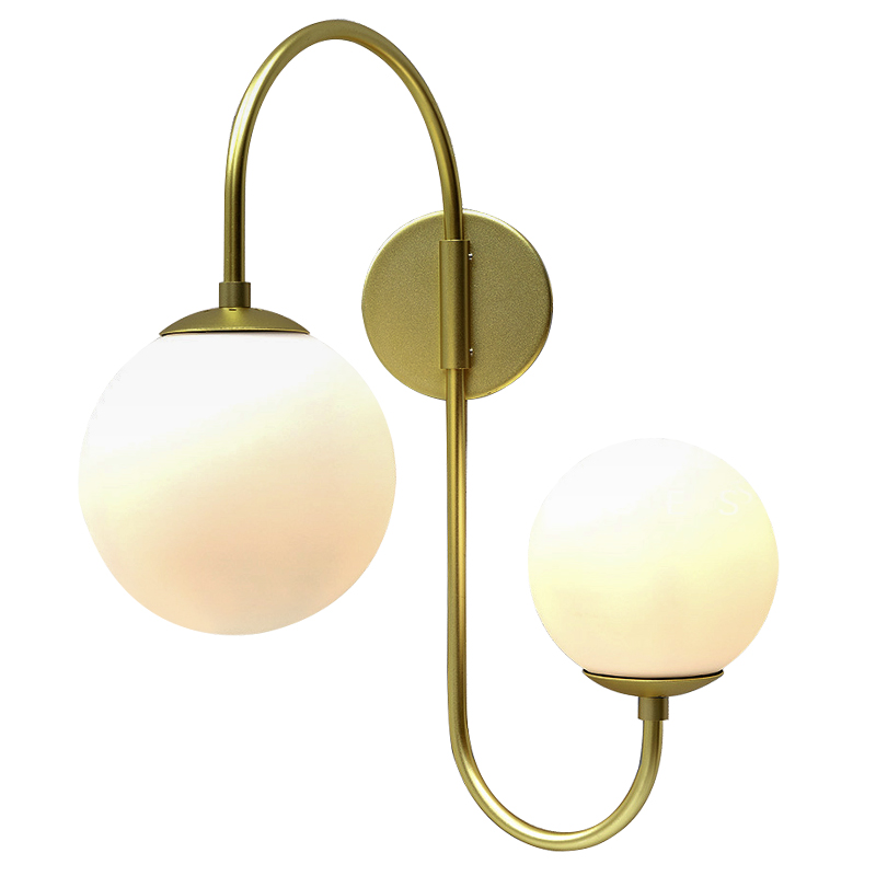 Бра Gooseneck Pelle Gold Wall Lamp Золотой Белый Бра Gooseneck Pelle Gold Wall Lamp Золотой Белый в Рязани | Loft Concept