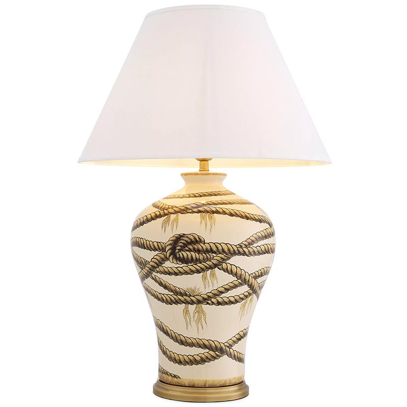 Настольная лампа Eichholtz Table Lamp Hernando Латунь Бежевый ivory ( слоновая кость ) в Рязани | Loft Concept 