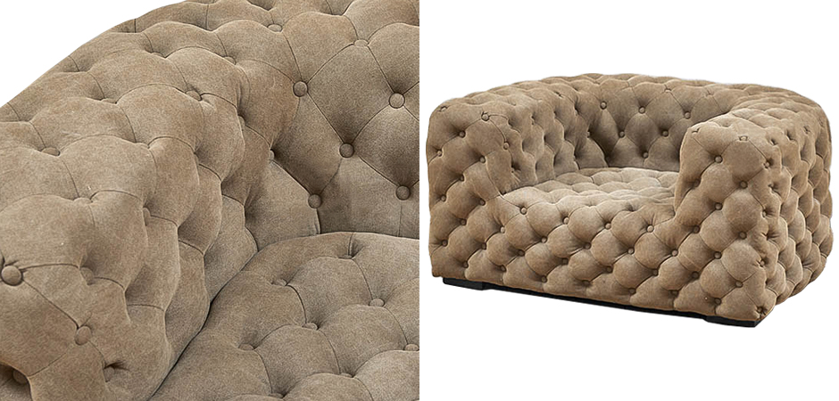 Кресло Soho Tufted Beige Armchair Кресло Soho Tufted Beige Armchair - Loft-Concept в Рязани
